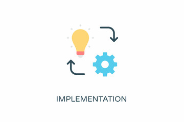 Implementation icon in vector. Logotype