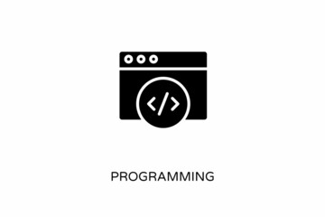 Programming icon in vector. Logotype