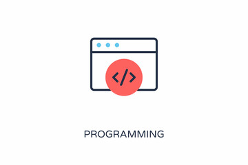Programming icon in vector. Logotype