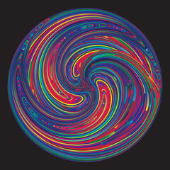 3D Spiral Design Element. Background abstract image