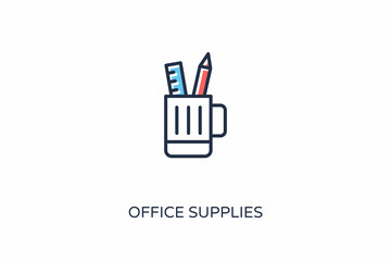 Office Supplies icon in vector. Logotype