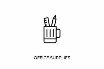 Office Supplies icon in vector. Logotype