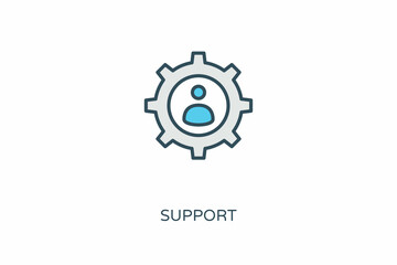 Support icon in vector. Logotype