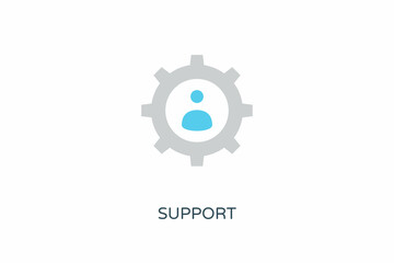 Support icon in vector. Logotype