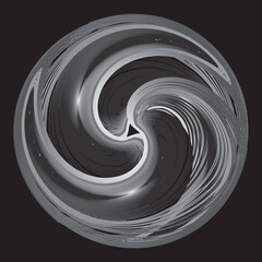 Checkered Spiral Design Element. Abstract image