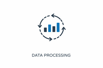 Data Processing icon in vector. Logotype