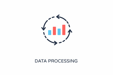 Data Processing icon in vector. Logotype
