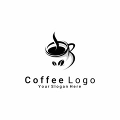 vector illustration of cup of coffee logo, cafe logo, shop logo, market logo