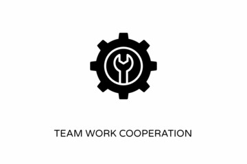 Fototapeta premium Teamwork Cooperation icon in vector. Logotype