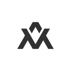 Monogram logo design initials AM