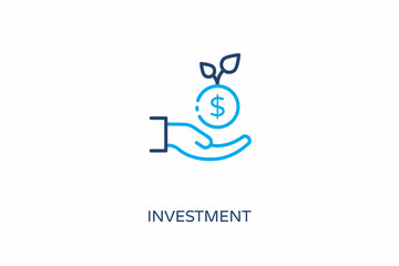 Investment icon in vector. Logotype