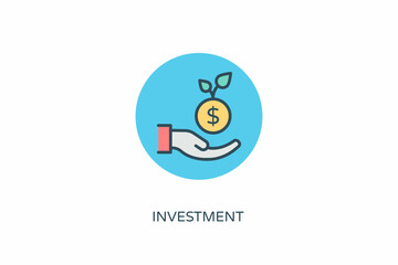 Investment icon in vector. Logotype
