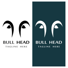 bull head horn icon template