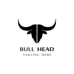 Obraz premium bull head horn icon template