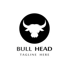 bull head horn icon template