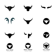 bull head horn icon template