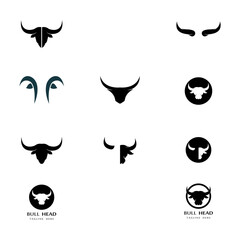 bull head horn icon template