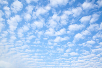 Sky with multitude small clouds