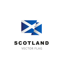 Scotland flag. Vector illustration isolated on white background.