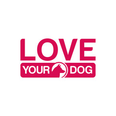 love your dog wordmark logo template | animal lover logo