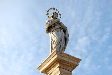 Fototapeta na wymiar The figure of Mary, the Mother of God, Częstochowa, Poland