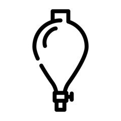dividing funnel lab tool line icon vector. dividing funnel lab tool sign. isolated contour symbol black illustration