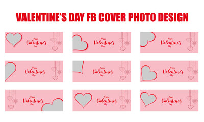valentines day cover photo template design part three