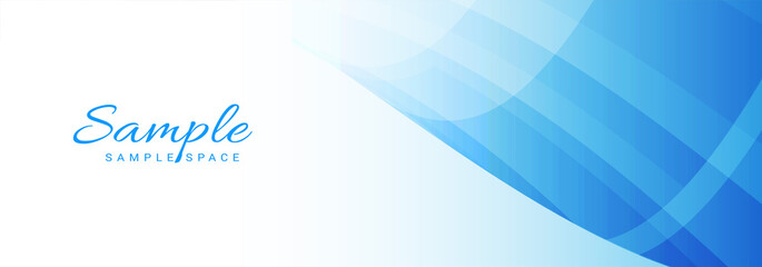 blue wavy business banner design