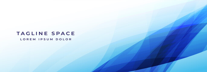 blue wavy business banner