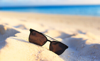 Holiday and Relaxation - Sunglasses at the Beach