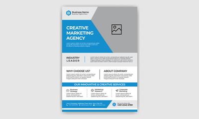 Corporate, Business, Poster, Cover layout, Annual Report, Flyer in A4 Template Design 21 with colorful Circle, Rectangle, Triangle shape for Brand, Company and Market