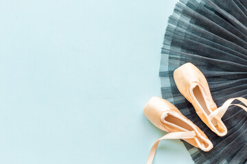 Ballet skirt and pointe shoes pointe shoes for ballerina