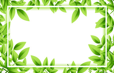 green leaf background with text space design