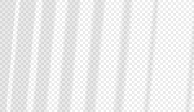 Window shadow effect with blindes shadow. Shadow overlay vector effect