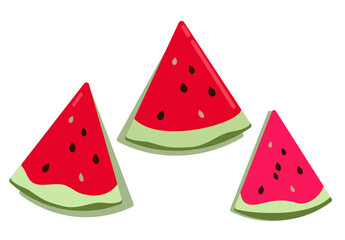 watermelon slice isolated on white / a piece of watermelon / арбуз на белом фоне / кусочки арбуза