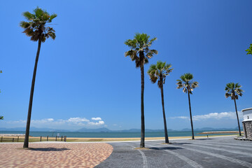 宮崎県の青島の海岸から眺める風景