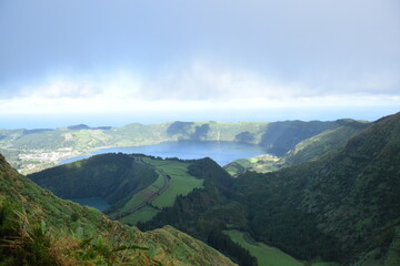 Paisagem de Lagoa nos Azores