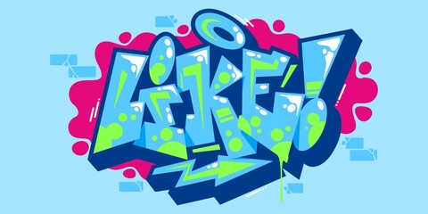 Abstract Word Like Graffiti Urban Streetart Style Font Lettering Vector Illustration Art