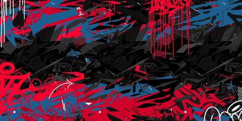 Dark Abstract Hip Hop Street Art Graffiti Style Urban Calligraphy Vector Illustration Background Art © Anton Kustsinski