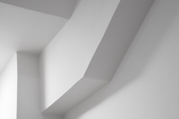 Abstract white minimal interior background,