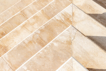 Stone stair, top view, architectural background