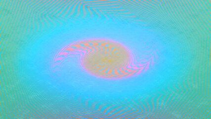 Glowing fluorescent distorted abstract digital art.