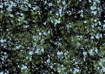 Green black olive vintage background with spots, splashes and dots. Watercolor texture with blur and gradient. A magical space for creative art ideas and graphic design. Spotted texture.