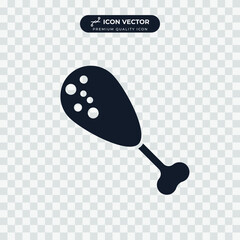 chicken leg icon symbol template for graphic and web design collection logo vector illustration