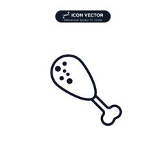 chicken leg icon symbol template for graphic and web design collection logo vector illustration