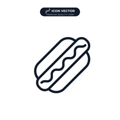 hotdog icon symbol template for graphic and web design collection logo vector illustration