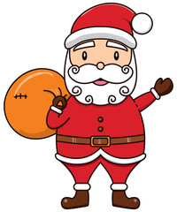 santa claus with a bag of gifts