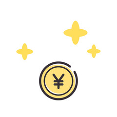 シンプルな線のお金のイラスト_アイコン_節約_安いイメージ