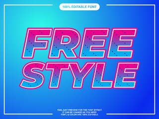 Bold Italic Free Style with Dots editable text style font effect