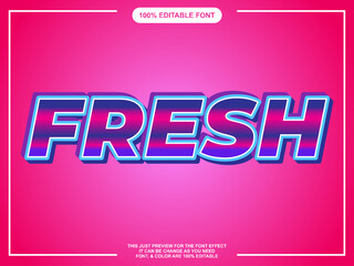 Colorful Bold and Fresh editable text style font effect